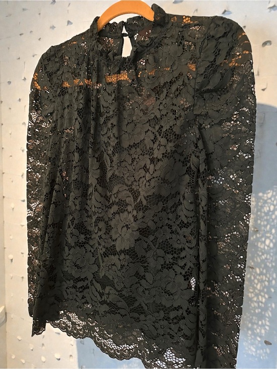 Adiva Tops - Adiva Dark Green Lace Top